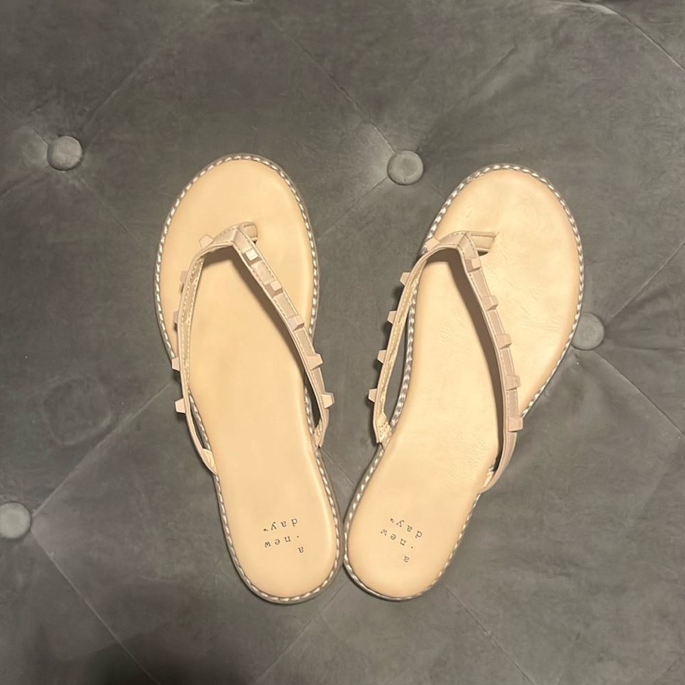 A New Day tan flip flops 7